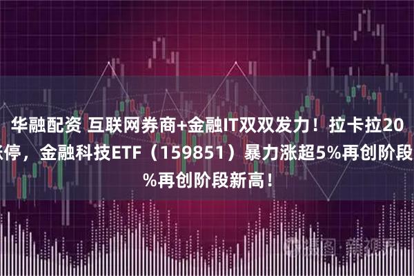 华融配资 互联网券商+金融IT双双发力！拉卡拉20CM涨停，金融科技ETF（159851）暴力涨超5%再创阶段新高！